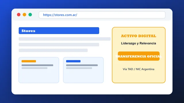 Ecosistema digital, branding y proceso de cesión registral formal de stores.com.ar